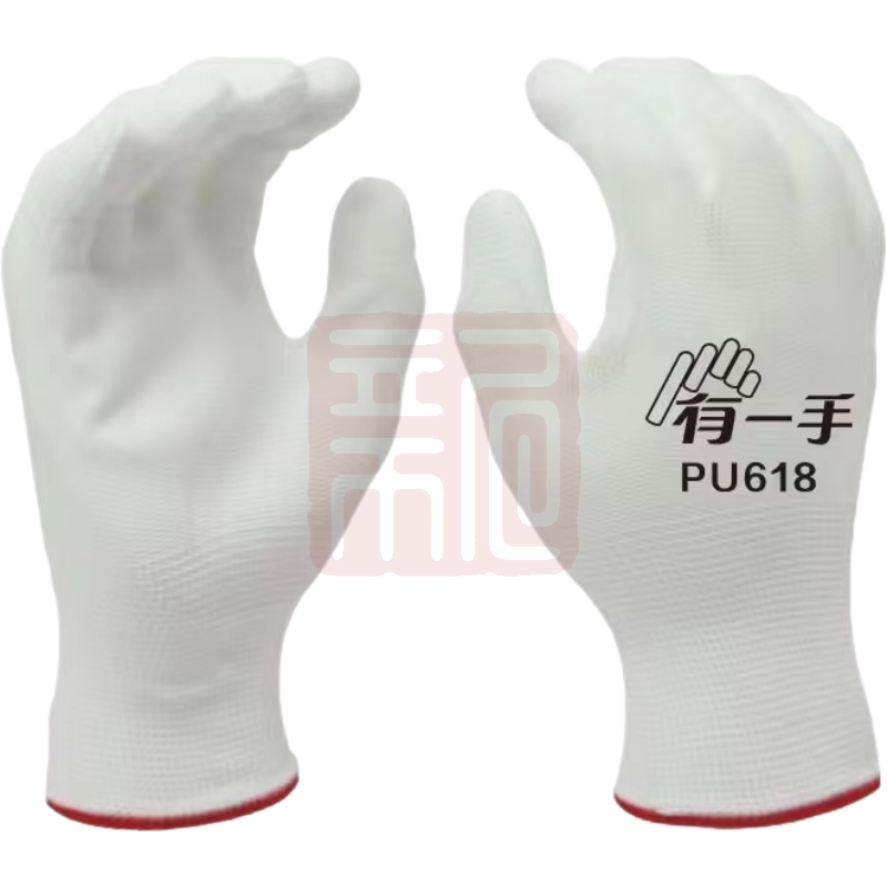 登升 PU618 白纱手套 -7