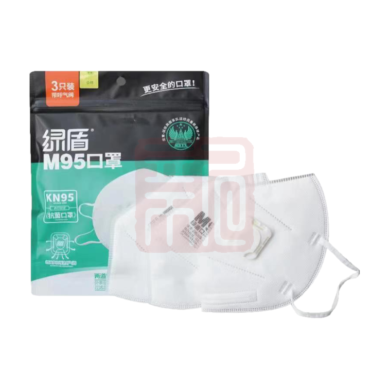 绿盾 2005 M95带呼吸阀防尘口罩KN95