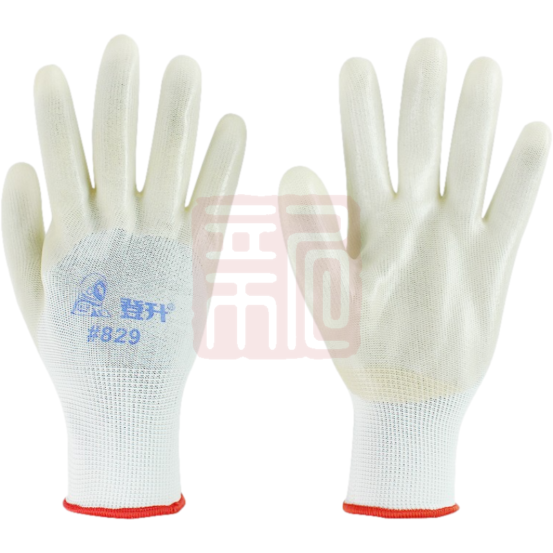 登升829十三针涤纶PVC涂层手套