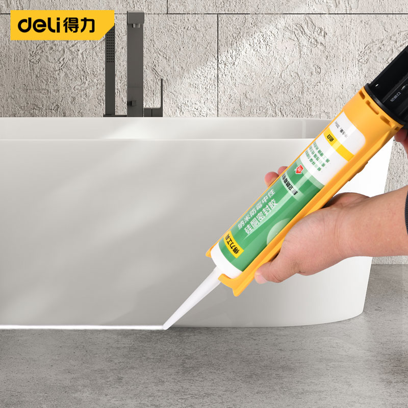 得力工具 纳米防霉中性硅酮密封胶(白)