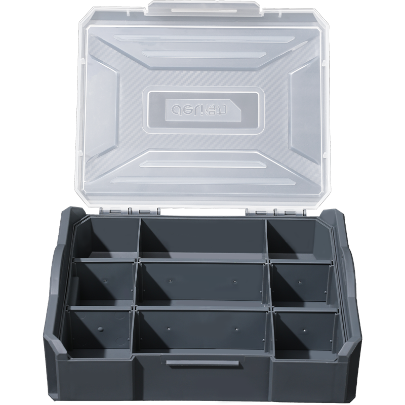 得力工具 叠落式家用组套-零件盒(灰)