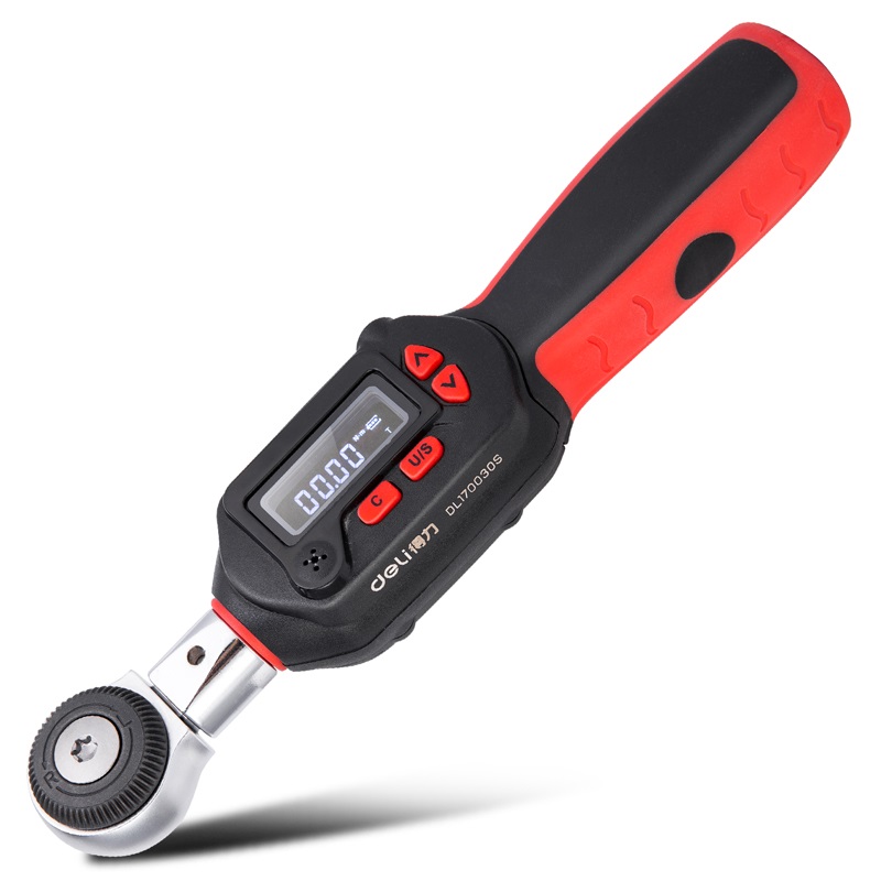 得力工具 DL170030S 电子扭力扳手(红)-1/4寸3-30N.m - 得力