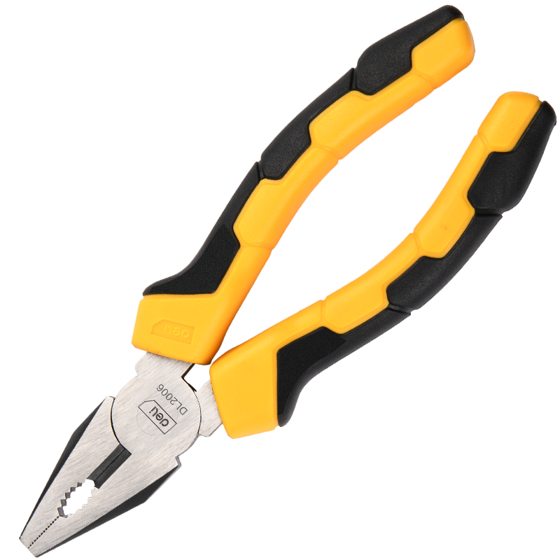 得力工具 德式钢丝钳(黄)