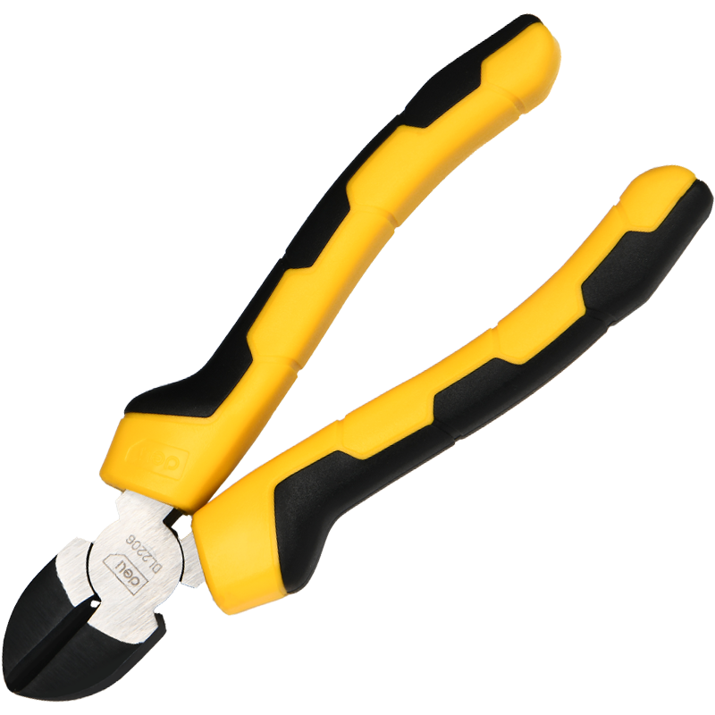 得力工具 德式斜嘴钳(黄)