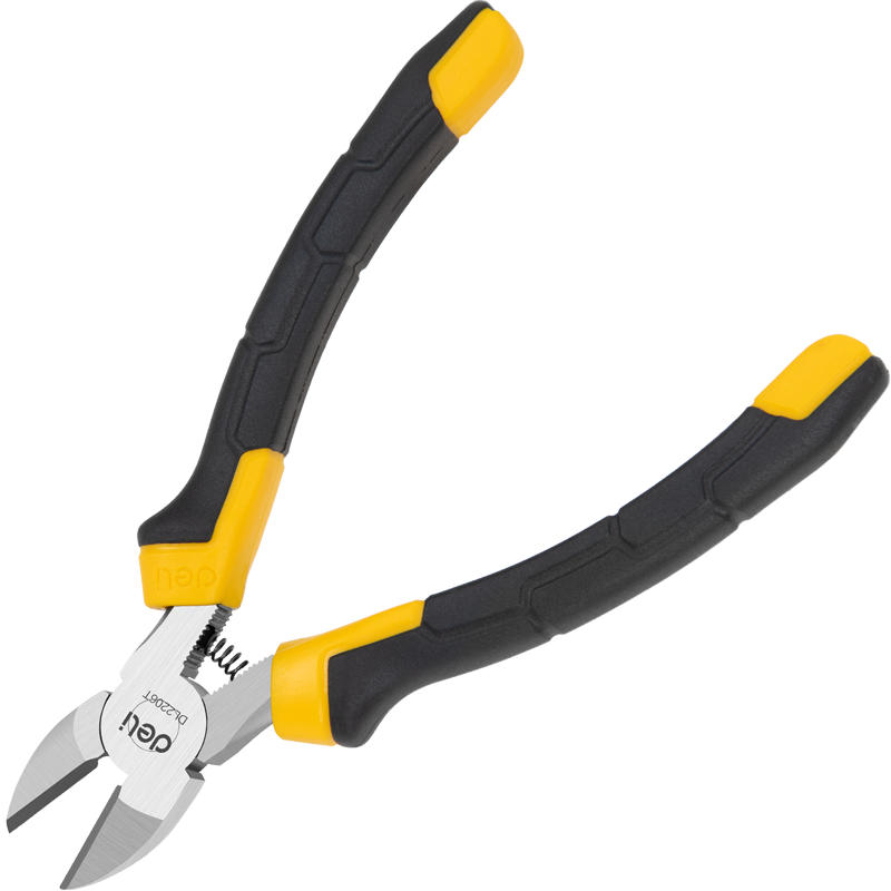得力工具 德式回弹斜嘴钳刃口升级(黄)