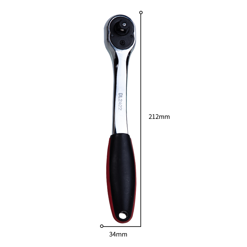 得力工具 DL2422 10mm系列快速脱落曲柄棘轮扳手(银)-10MM - 得力