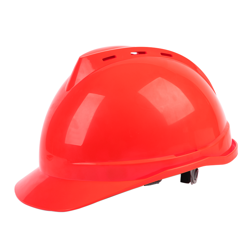 得力工具 DL525023 PE安全帽卡扣式(红)-51-62cm