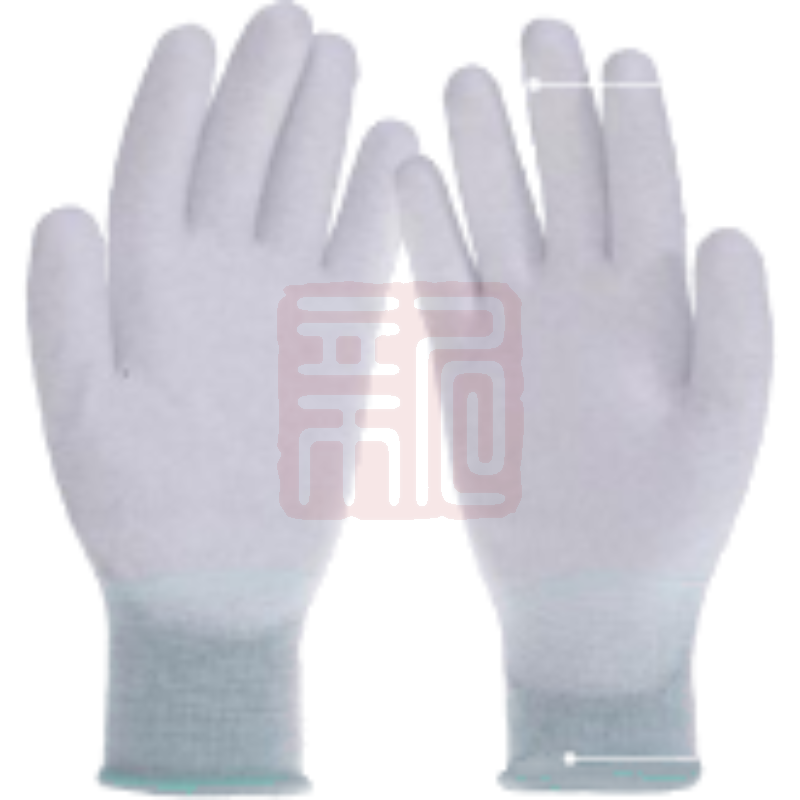 好员工 T401 13针碳纤维防静电手套(PU涂掌) L码