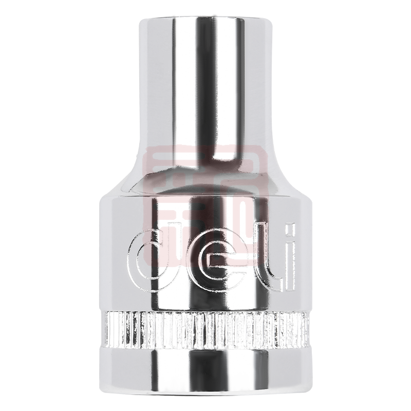 得力工具 DQ4108 (终保)12.5mm系列十二角套筒(银)-8mm - 得力