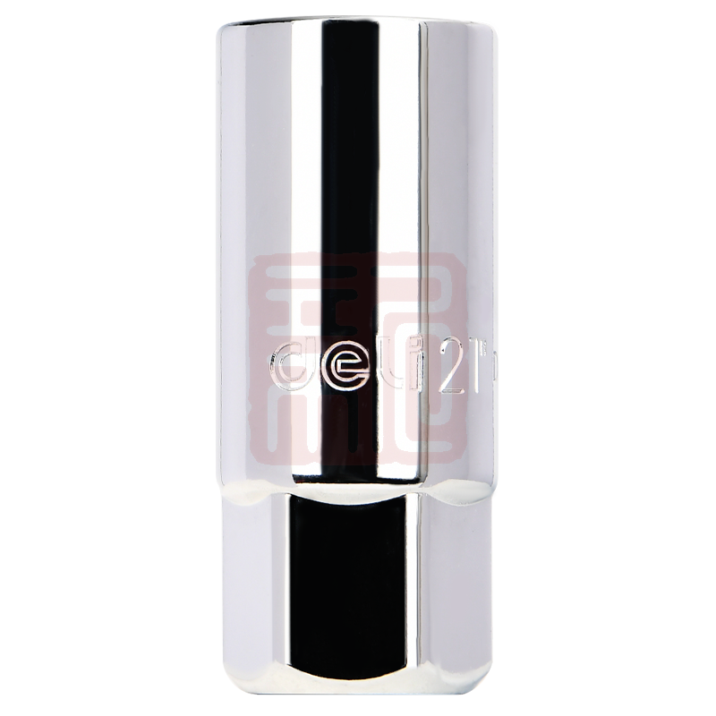 得力工具 DQ42824 (终保)10mm系列12角薄壁火花塞套筒(银)-14mm - 得力