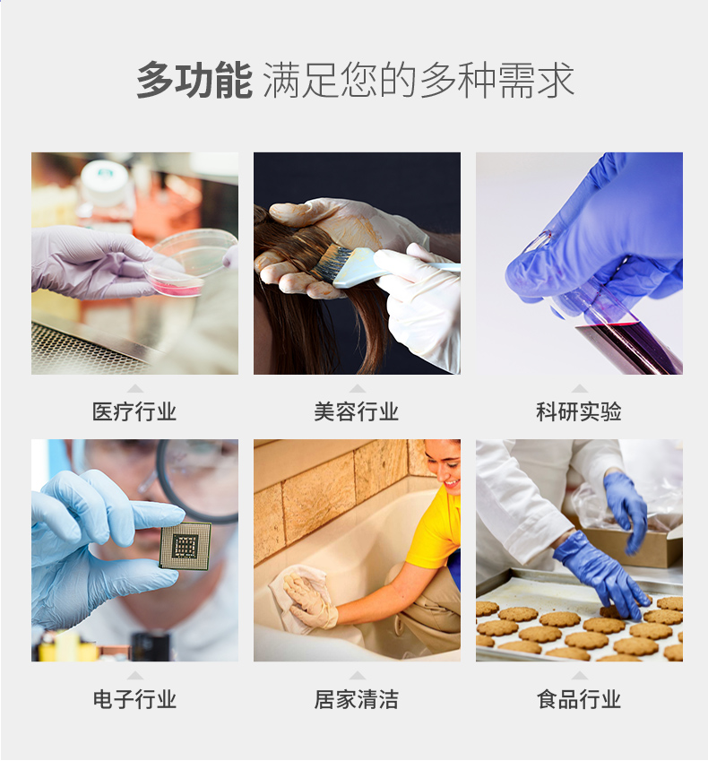 蓝帆医疗 一次性使用丁腈检查手套 医用4.5克-M