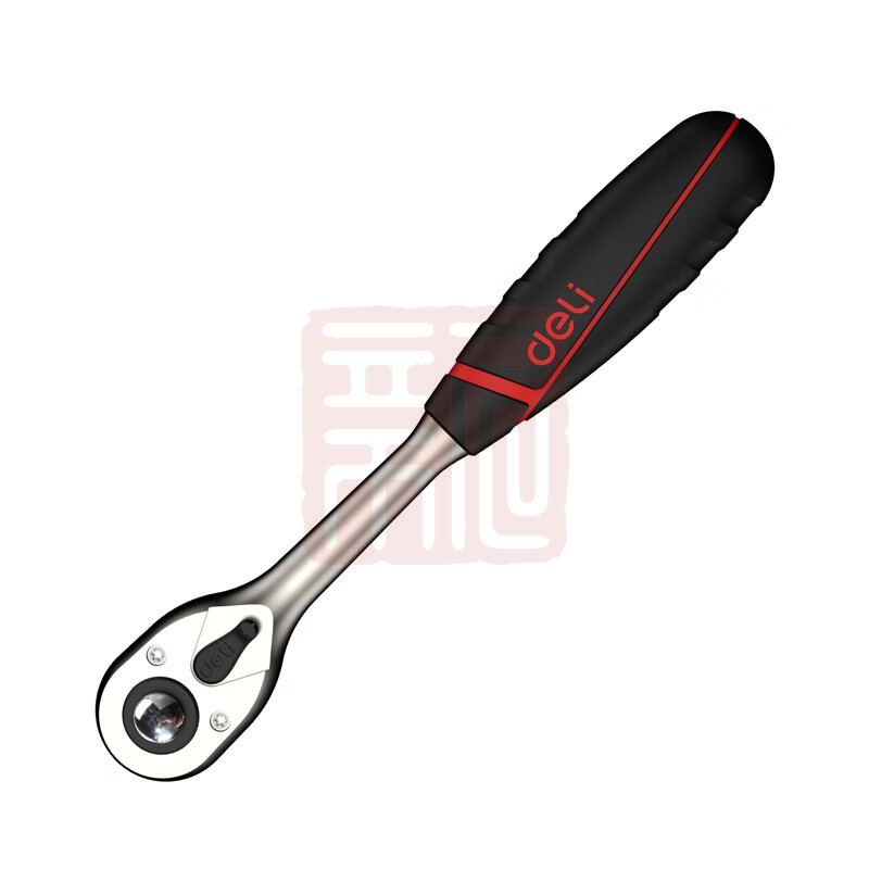 得力工具 DQ42802 (终保)10mm系列专业快脱棘轮扳手(红)-10MM - 得力