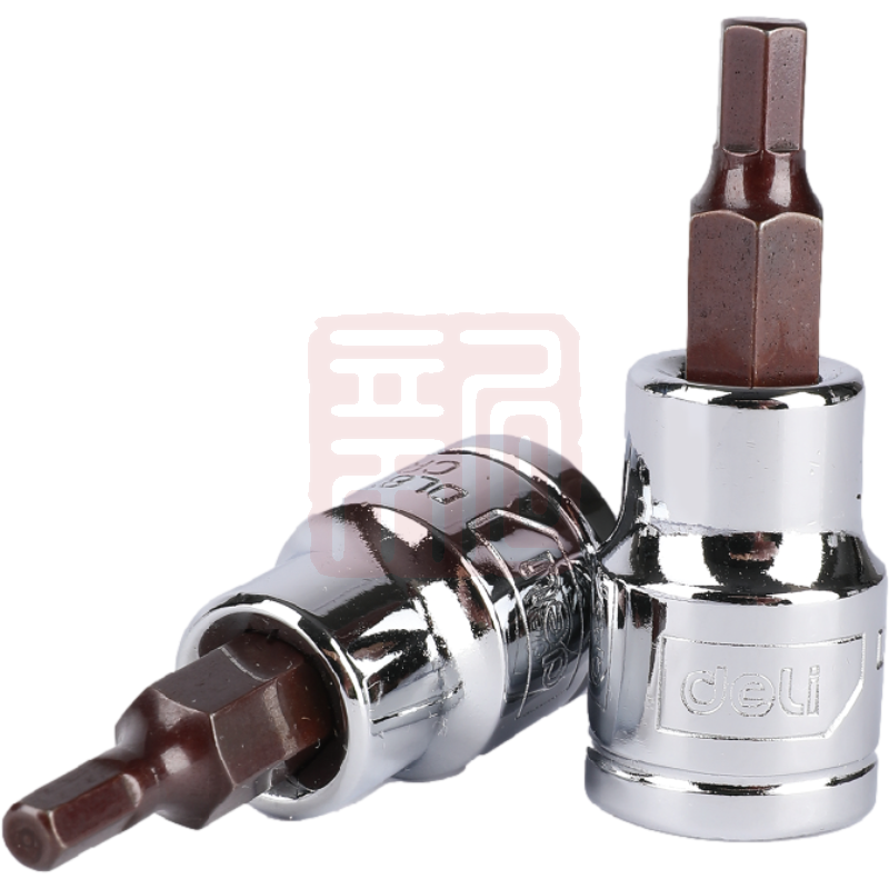 得力工具 DL4922 12.5mm系列六角旋具套筒(银)-5mm - 得力