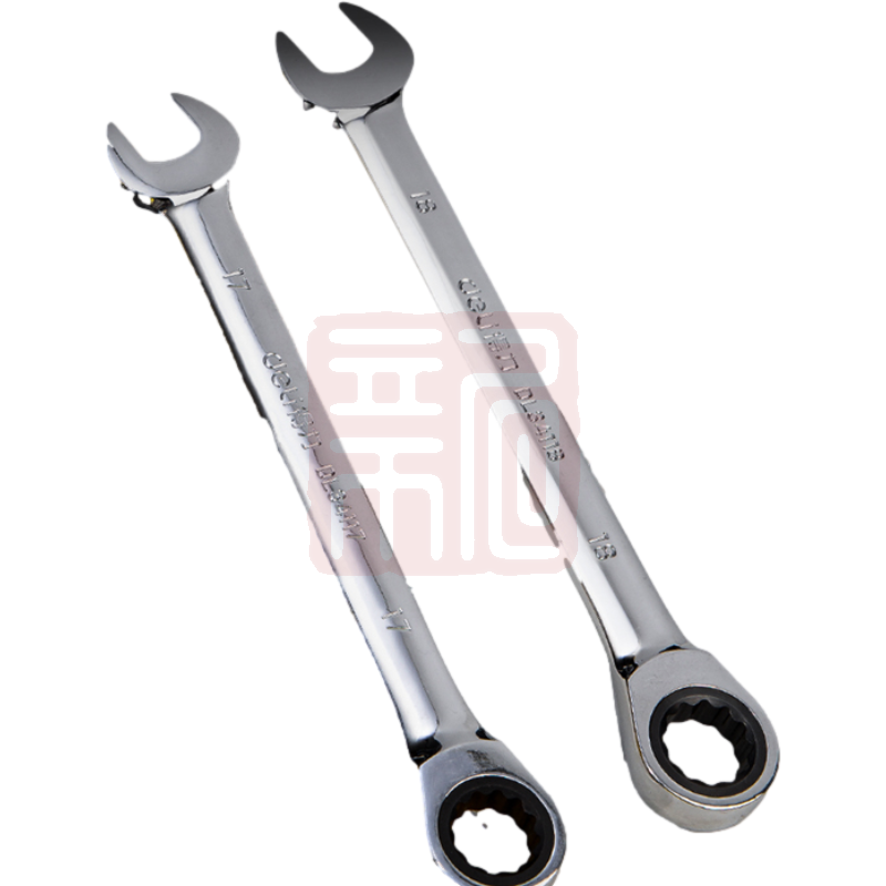 得力工具 DL140008T 镜面两用棘轮快扳布包套装(银)-8-18MM - 得力