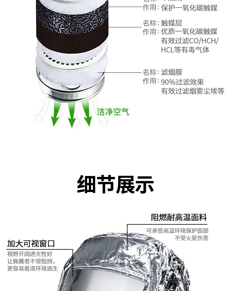 兴安 TZL30B火灾逃生防烟面罩