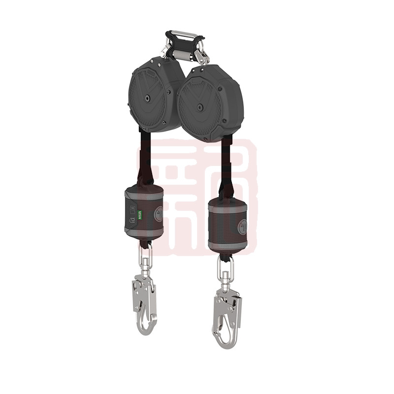 梅思安VSOHW-032-QE-G V-SHOCK系列迷你速差器双腿3米合金钢可旋转小挂钩-3.0米 - 梅思安