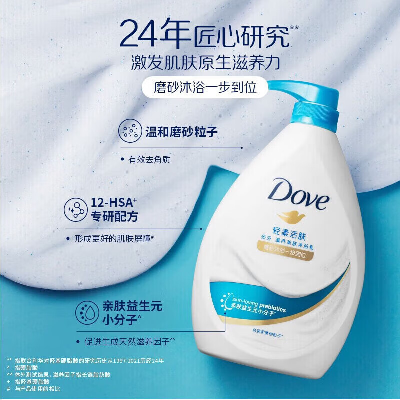 多芬（Dove）6902088304824沐浴露 轻柔活肤滋养美肤沐浴乳-720g