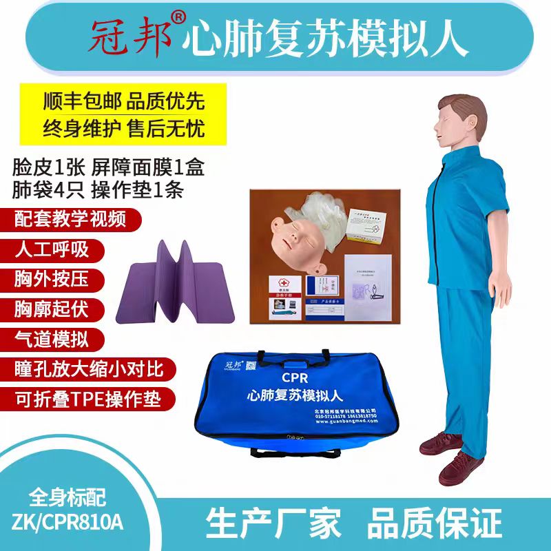 冠邦 心肺复苏模拟人ZK/CPR810A--