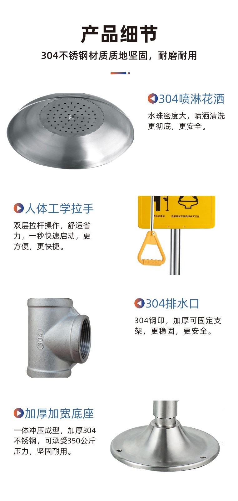SAFEMAN 君御 F27 不锈钢复合式紧急冲淋洗眼器