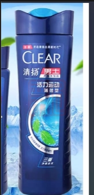 清扬 男士活力运动薄荷洗发水400g