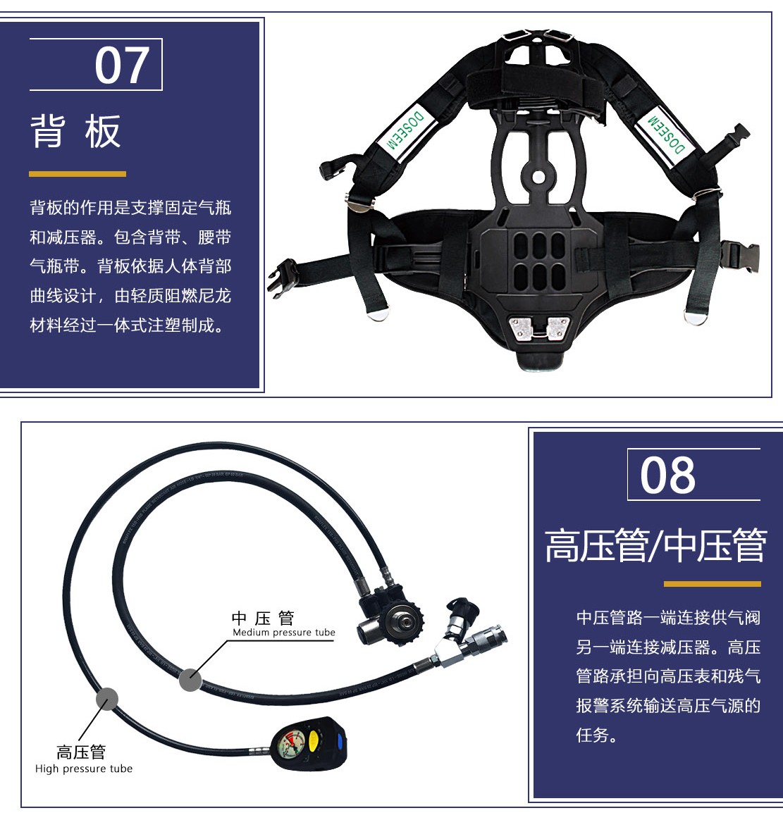 道雄 RHZK6.8/D 正压式消防空气呼吸器-6.8L