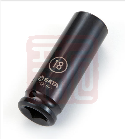 世达工具 34412 1/2 1/2寸 系列六角风动长套筒-19mm - 世达