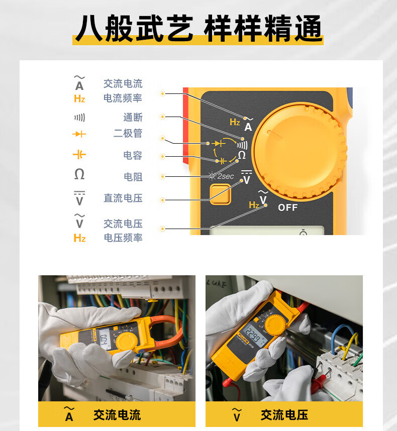 福禄克 FLUKE-301A+/CN 钳形表-0.1A
