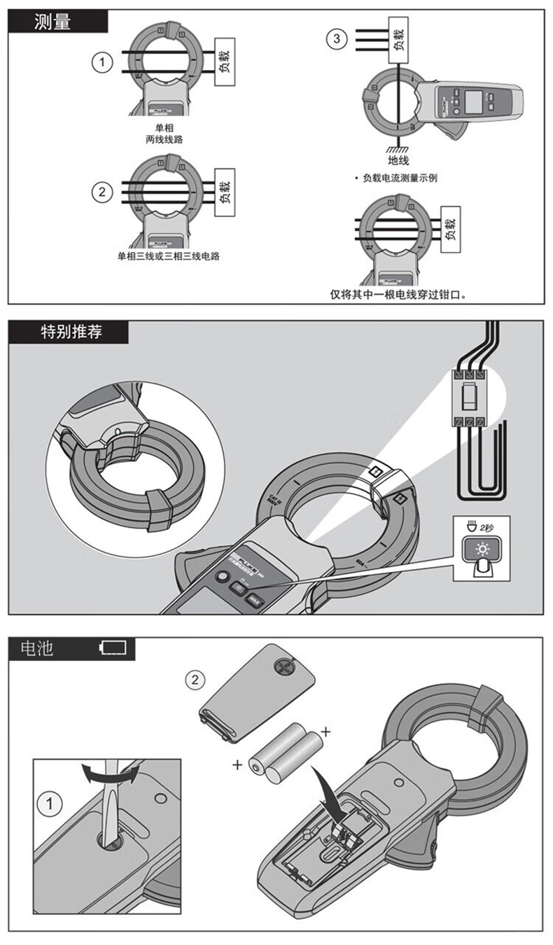 福禄克 FLUKE-368 FC/CN 钳形表-0.1A