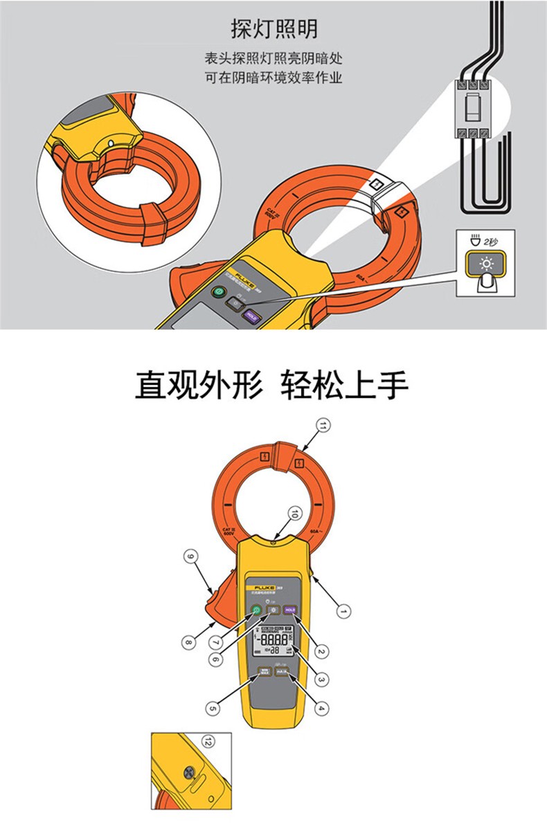 福禄克 FLUKE-368/CN 钳形表-0.1A