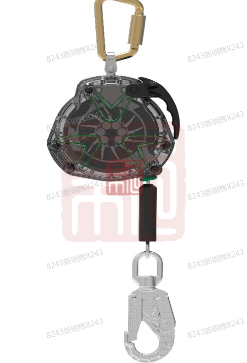 梅思安 6321500ACNV-TEC速差器15米镀锌钢缆合金钢挂钩21毫米开口带连接锁 15米 - 梅思安