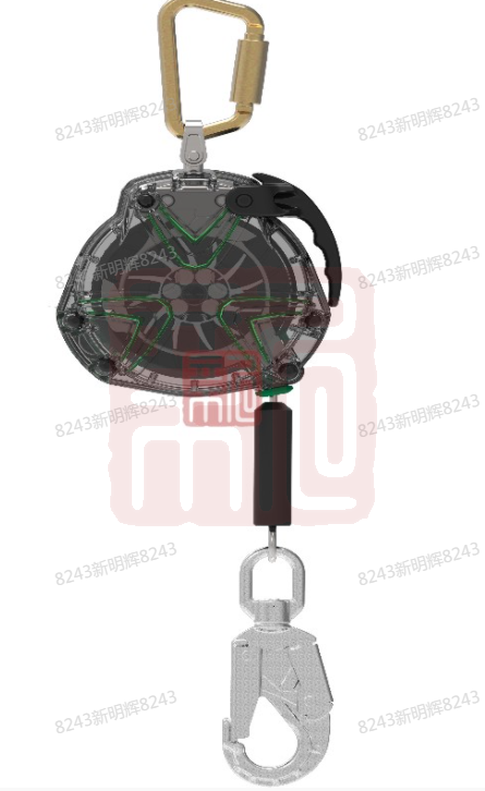 梅思安 63230-00ACN V-TEC速差器30米镀锌钢缆合金钢挂钩21毫米开口无连接锁 30米 - 梅思安