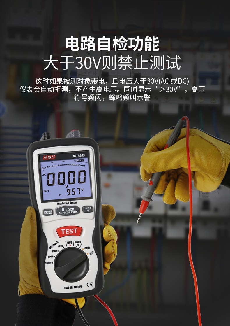 华盛昌 DT-5500 电阻测试仪-1000V 