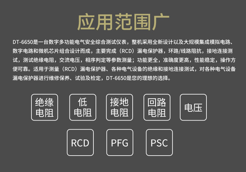 华盛昌 DT-6650 电性能综合测试仪-1000V