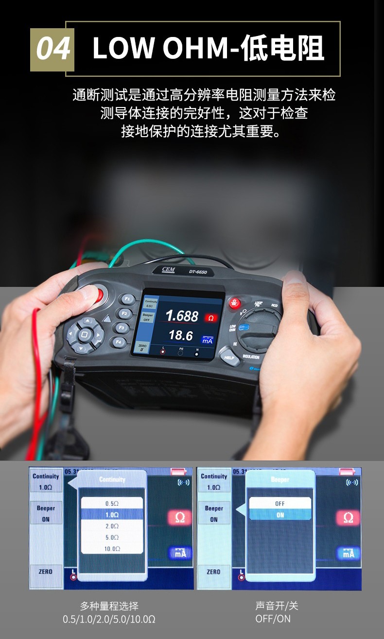 华盛昌 DT-6650 电性能综合测试仪-1000V