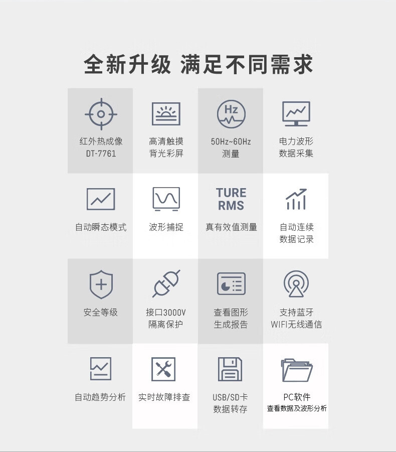 华盛昌 DT-7760 三相电能质量分析仪-1000V
