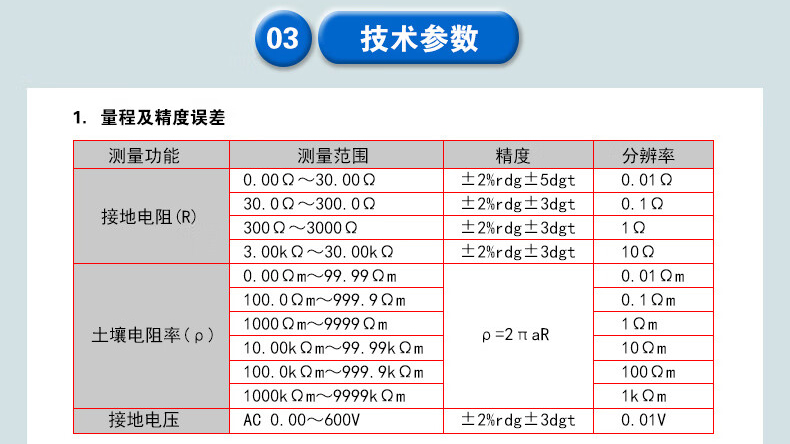 华盛昌 DT-IG4010 接地电阻土壤电阻率测试仪-600V