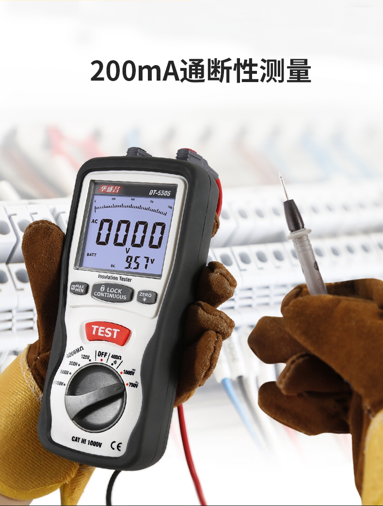 华盛昌 DT-5505 电阻测试仪-1000V 