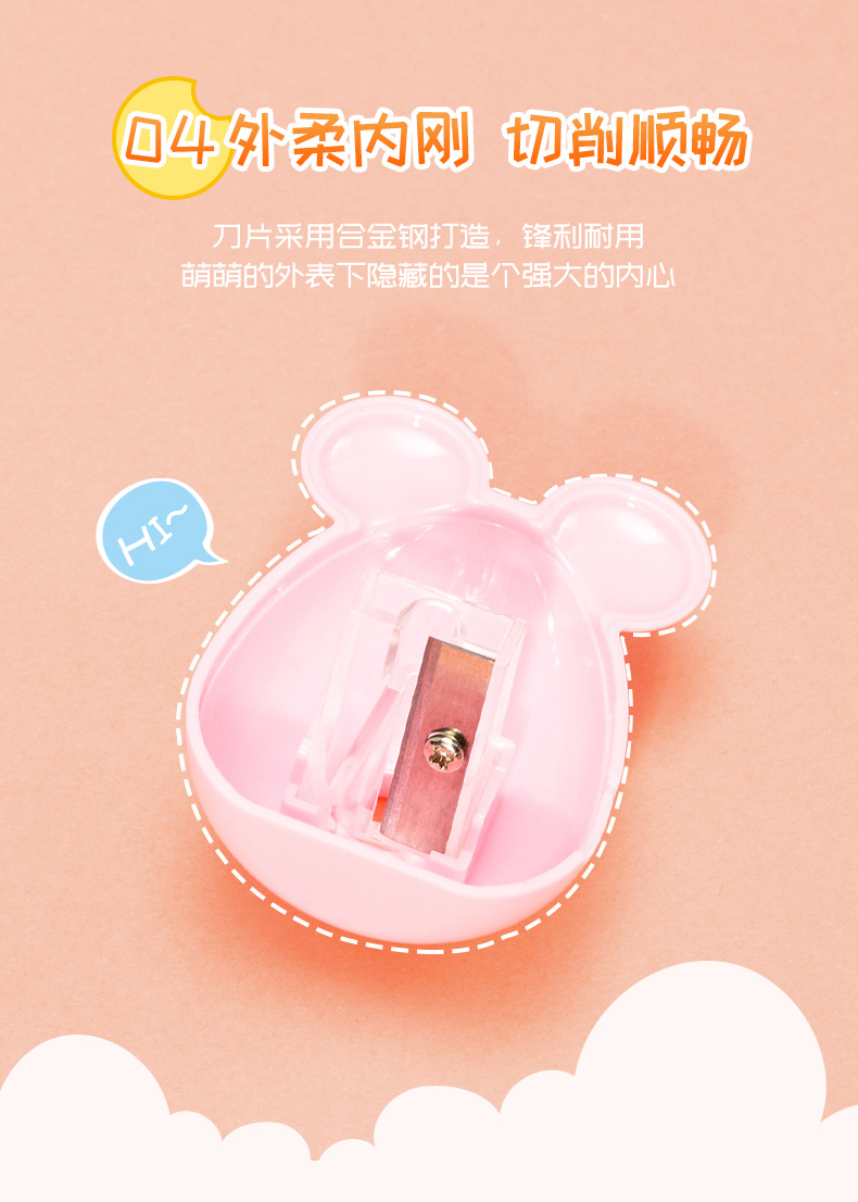 得力 0569 米乐鼠卷笔刀 (单位:只) 混色