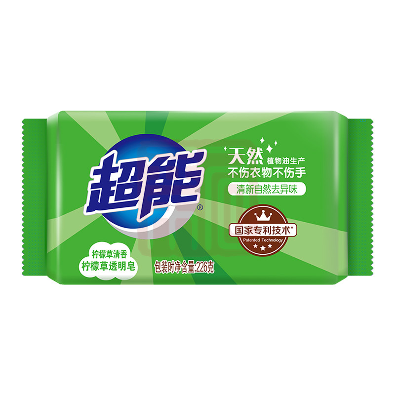 超能1020201046 柠檬草透明皂N3 226g 单块装(停产)