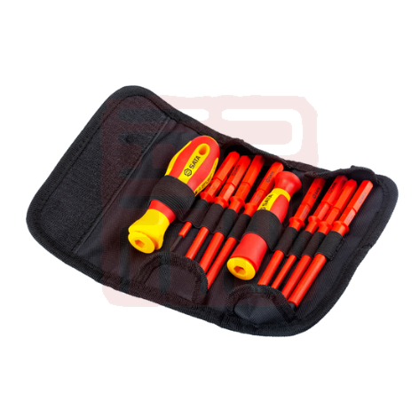 世达工具 09304 10件可换头VDE绝缘耐压螺丝批组套 - 世达