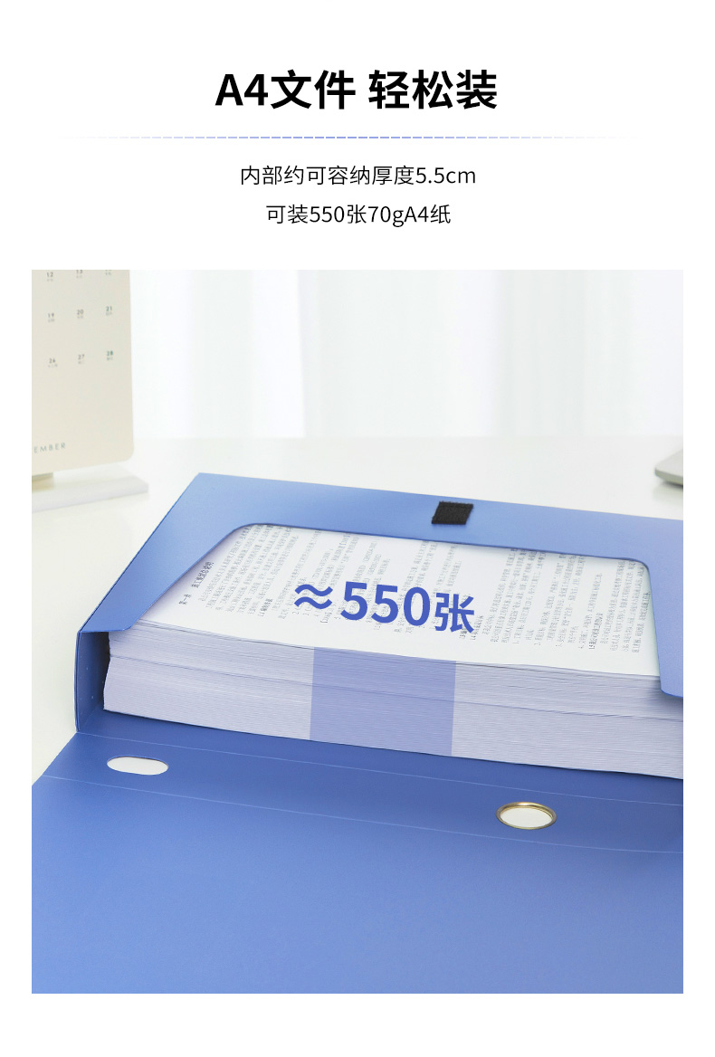 得力 5683 236×318×55mm档案盒 （单位 只） 蓝