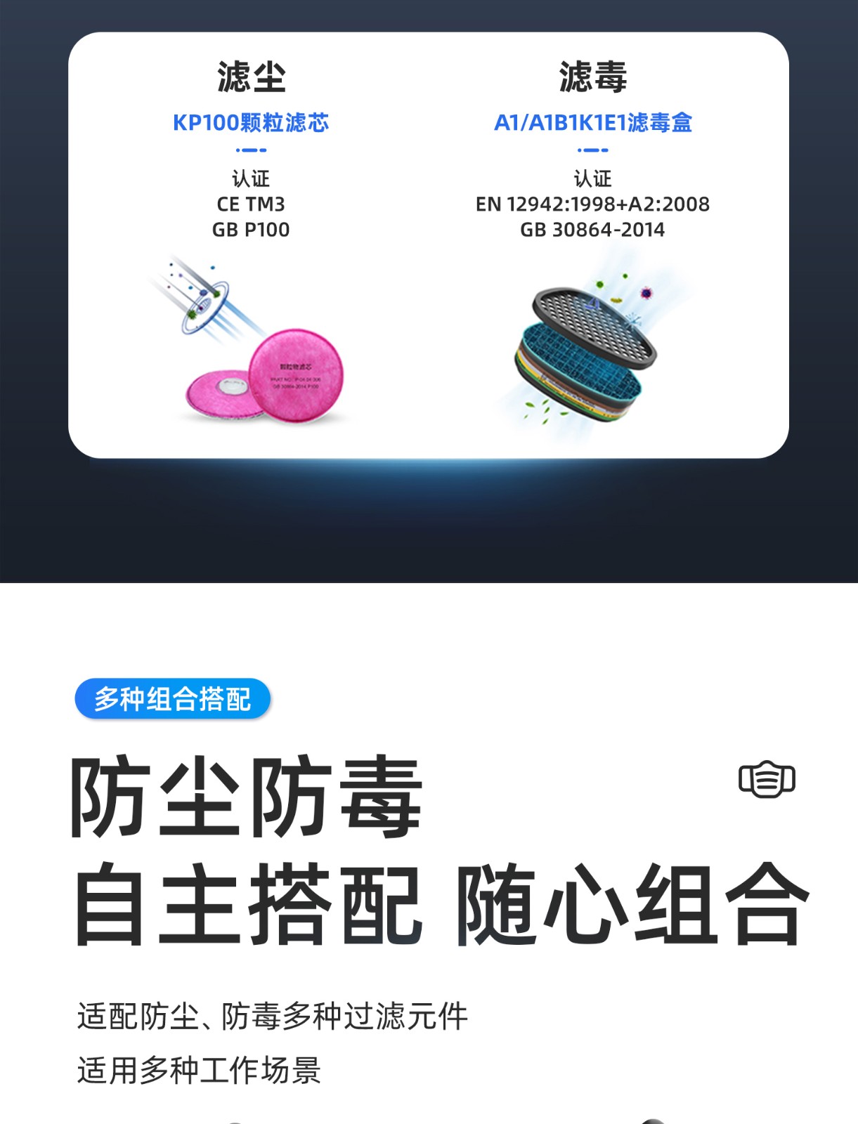 迅安 P300 随动式呼吸器-空气呼吸器面罩