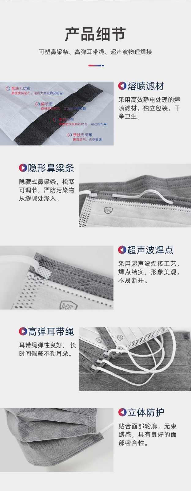 际华防护 309103 一次性活性炭口罩-耳戴式