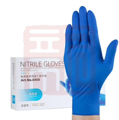 星宇 E450一次性耐用型多用途丁腈手套深蓝色（4.5g）-S - 星宇