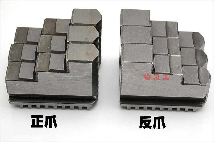 配环球通用卡盘三爪正反卡爪爪脚80 100 125 130 160 200 250 320 80 反爪 12厚 槽宽7