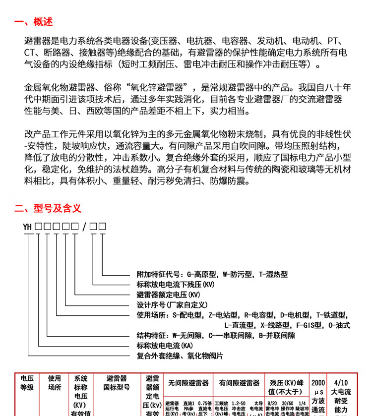 西熔10kv氧化锌避雷器HY5WS-17/50高压防雷器户外配电型绝缘一体 HY5WS-17/50