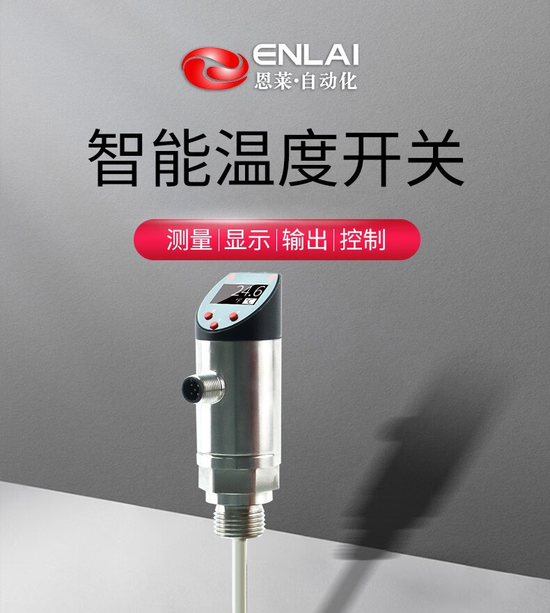 恩莱·科技（ENLAI）智能温度开关数字显示控制器感应保护调节温度变送器探头pt100 特殊螺纹