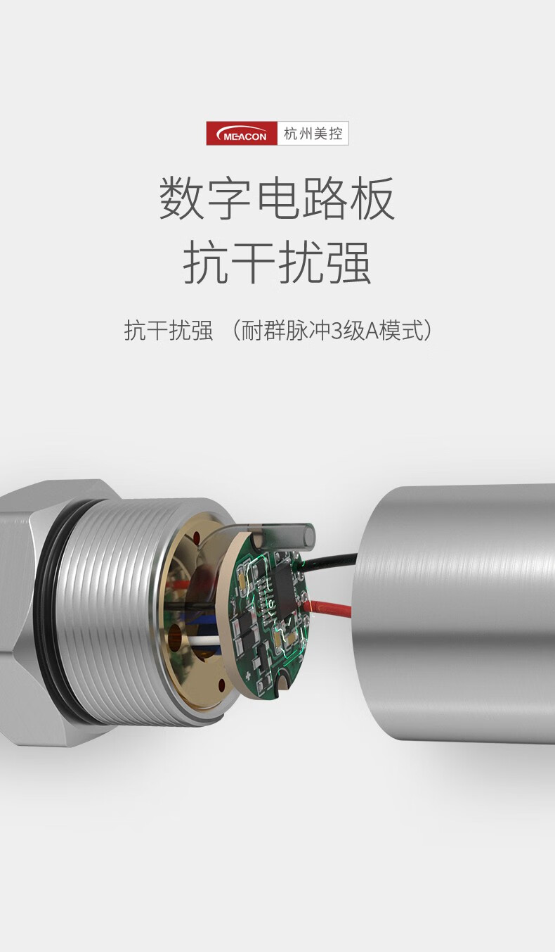 meacon扩散硅压力变送器4-20mA 压力传感器数显485油压气压液压恒压供水 【0.6MPa】M20*1.5螺纹