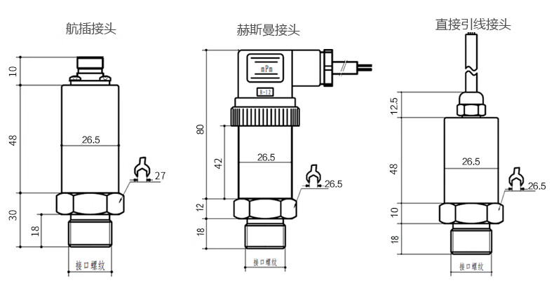 meacon扩散硅压力变送器4-20mA 压力传感器数显485油压气压液压恒压供水 【0.6MPa】M20*1.5螺纹