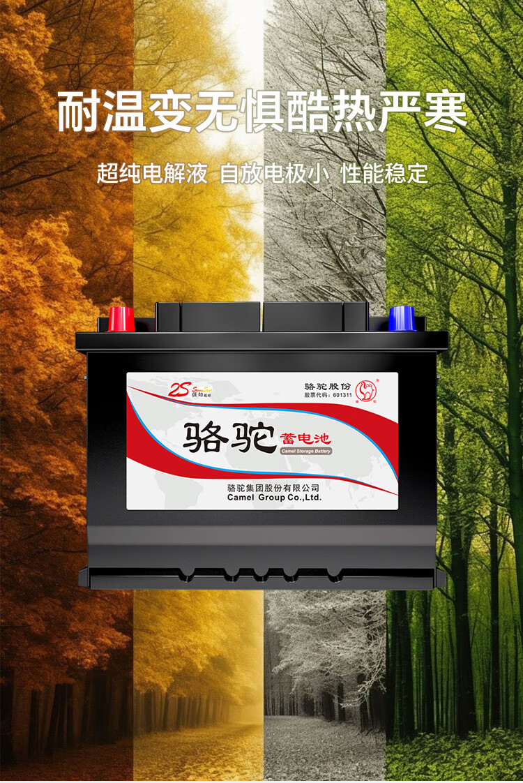 骆驼（CAMEL）汽车电瓶蓄电池6-QW-165 无旧件不回收上门安装全国联保